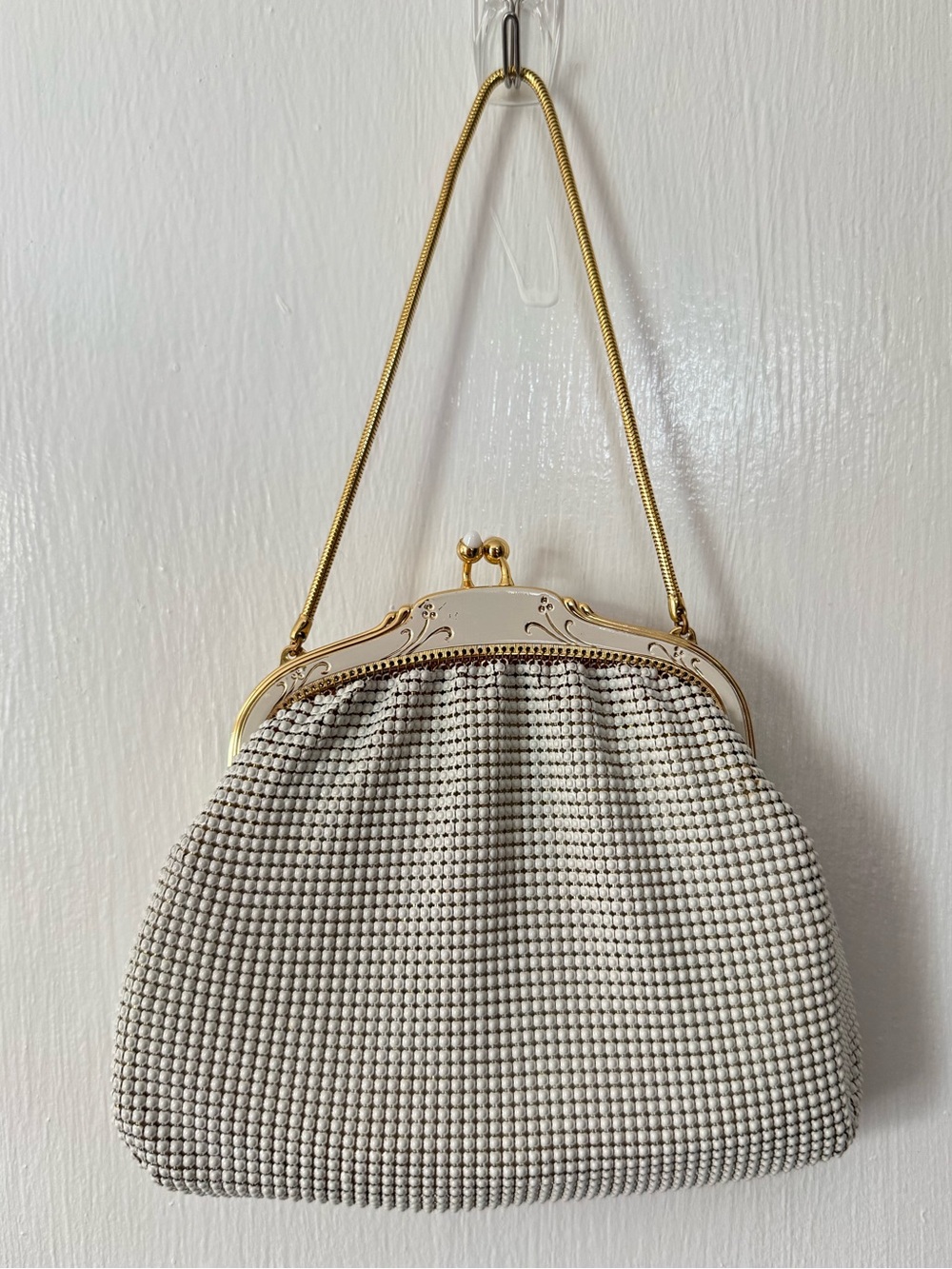 Whiting And Davis Rare Vintage 1940s/1950s Mesh Metal Cocktail Purse - In OG Box - Picture 2 of 9